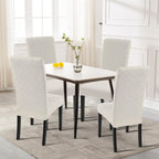 Searchi Waterproof Dining Room Chair Covers Set Of 4, Stretch Jacquard Parsons Chair Slipcovers Removable Washable Kitchen Chair