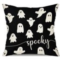 JXZYGMD Halloween Pillow Cover 18x18 Ghost Spooky Halloween Lumbar Pillow Covers Decorations Outdoor Halloween Pillows Decorativ