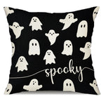 JXZYGMD Halloween Pillow Cover 18x18 Ghost Spooky Halloween Lumbar Pillow Covers Decorations Outdoor Halloween Pillows Decorativ