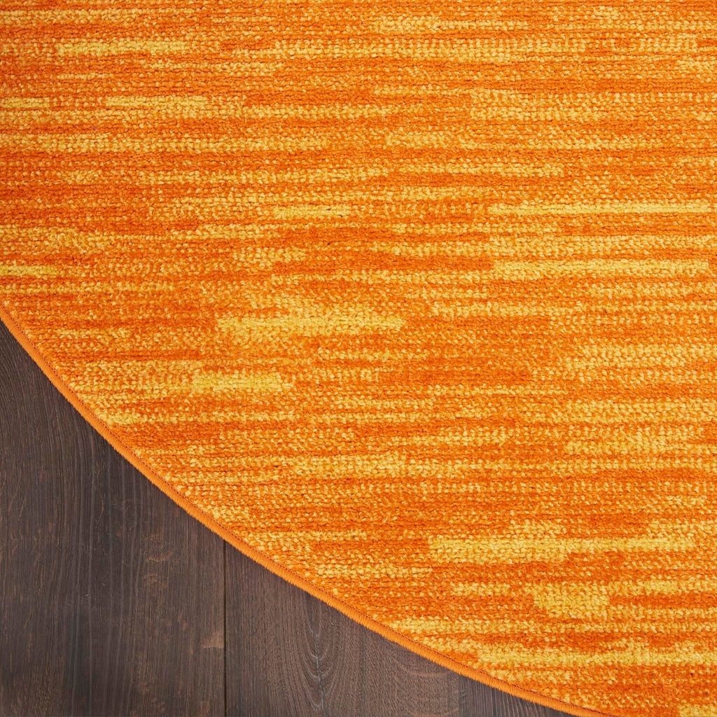Nourison Essentials Indoor/Outdoor Sunburst 4' X Round Area Rug, Easy -Cleaning, Non Shedding, Bed Room, Living Room, Dining Room, Backyard, Deck, Patio (4 Round)