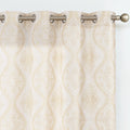 jinchan Boho Linen Curtains for Living Room Embroidered Design Window Curtains Light Filtering Flax Linen Blend Window Treatment