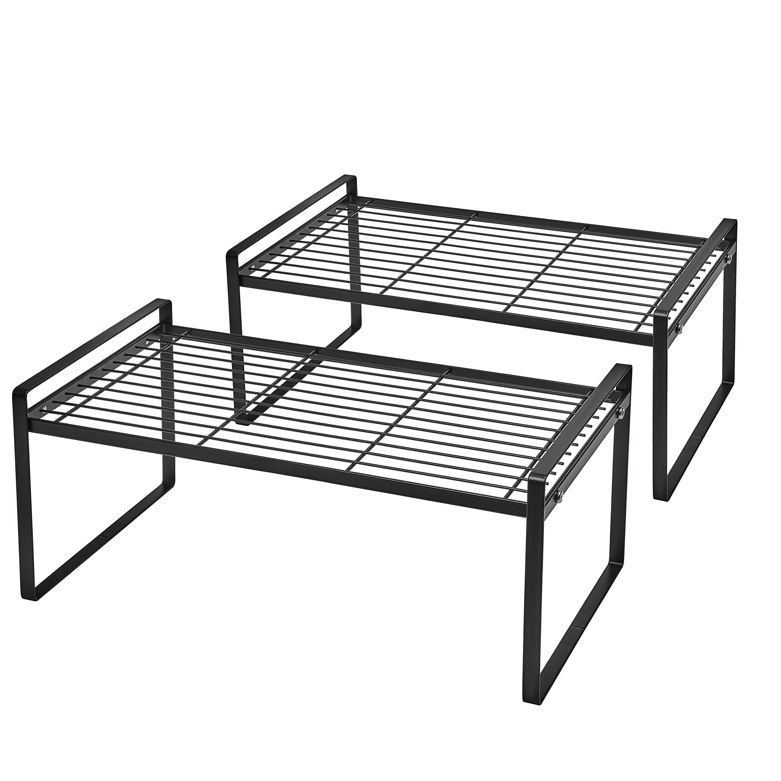 Shantton 2Pack Cabinet Shelf Organizer Storage Rack Space Saving For Kitchen Counter Pantry Bathroom Cupboard Under Sink Office