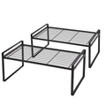 Shantton 2Pack Cabinet Shelf Organizer Storage Rack Space Saving For Kitchen Counter Pantry Bathroom Cupboard Under Sink Office