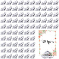 Fulmoon 150 Pcs Diamond Table Number Holders Acrylic Place Card Holder Crystal Tabletop Card Stand for Wedding Party Baby Shower