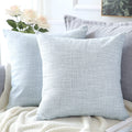 OTOSTAR Linen Throw Pillow Covers Set of 2 Decorative Square Pillowcases Cushion Covers 20x20 Inch for Home Decor Sofa Bedroom C