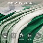 Homelike Moment Fleece Throw Blanket For Couch, Green Soft Fluffy Blankets Throws, Fuzzy Cozy Plush Flannel Blanket For Sofa, Co