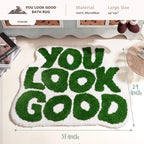 Dyefury ?????????? ????'' ??????'' You Look Good Bath Mat Green Cute Cool Bathroom Rug Fun Bathroom Mats Funny Funky Bathroom De