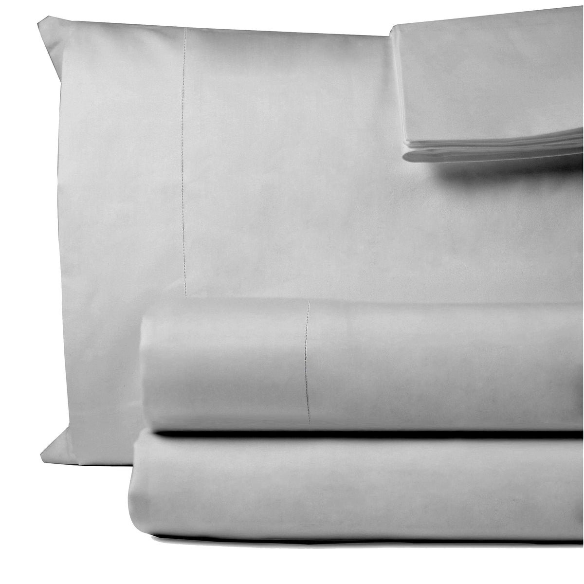 Decfair 100% Egyptian Cotton Queen Bed Sheets Set 1000 Thread Count Silver Grey Luxury Hotel Soft And Smooth Queen Size Sheet Se