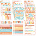 Zoiiwa 12 Retro Groovy Classroom Decorations Posters Groovy Hippie Bulletin Board Set Back To School Retro Growth Mindset Poster