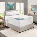 Nestl Extra Deep Pocket Sheets - Fits Mattress 18-24 Inches Deep, Extra Deep Pocket Twin Xl Sheets Sets, 4 Piece Twin Xl Size Sheets, Twin Xl Sheets Deep Pocket, White