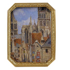 SIKOO Vintage 5  7 Gold Picture Frame Antique Ornate Photo Frame Tabletop and Wall Hanging with High Definition Glass Front for 