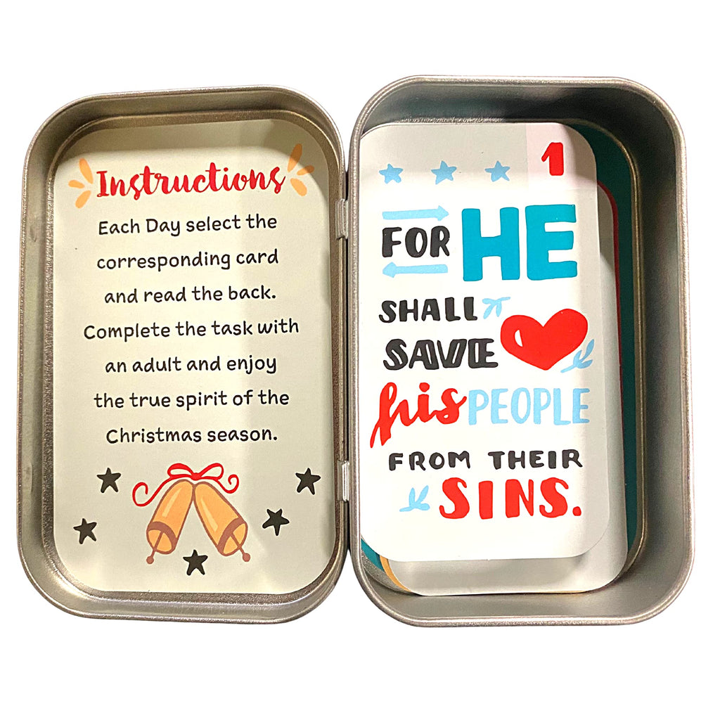 Religious Advent Calendar 2024 Activity Card Set, 25 Daily Bible Verses And Activities, Countdown To Christmas Sunday School Les