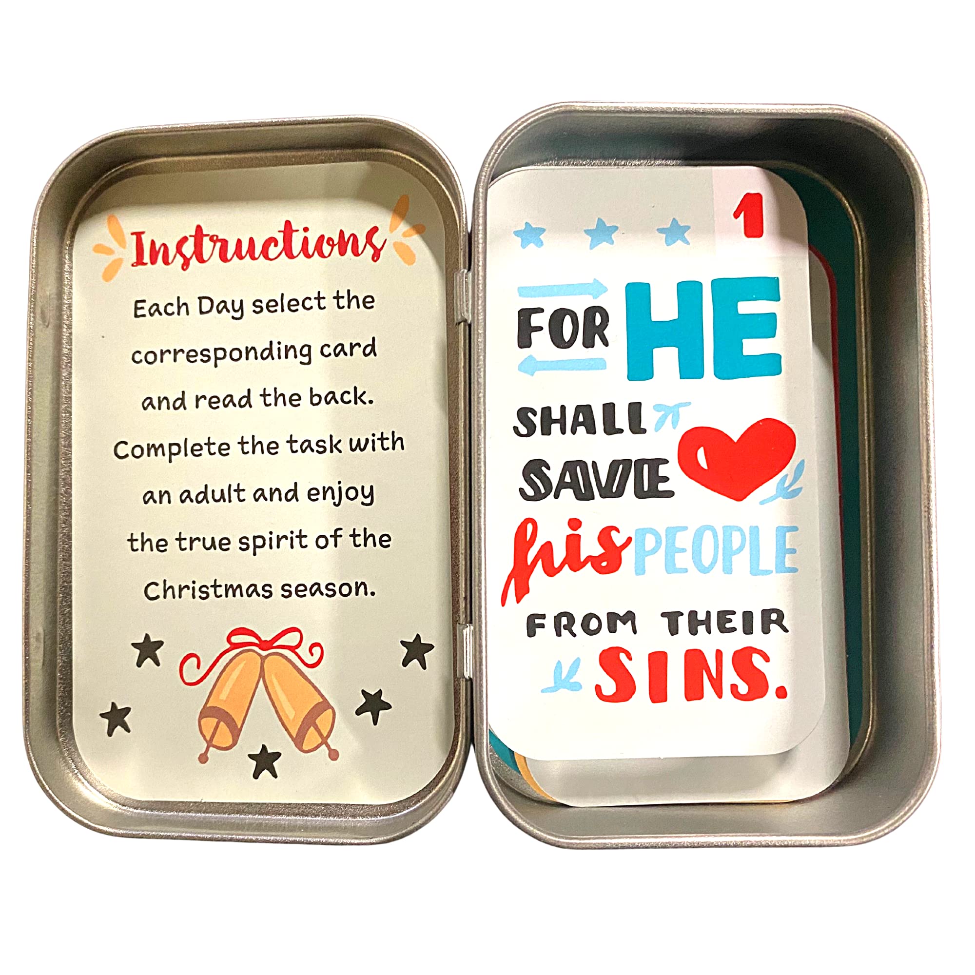 Religious Advent Calendar 2024 Activity Card Set, 25 Daily Bible Verses And Activities, Countdown To Christmas Sunday School Les