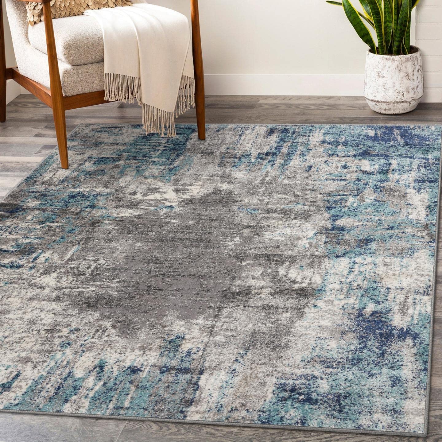 LUXE WEAVERS Artistic Area Rug, D.Blue-L.Blue 2x3