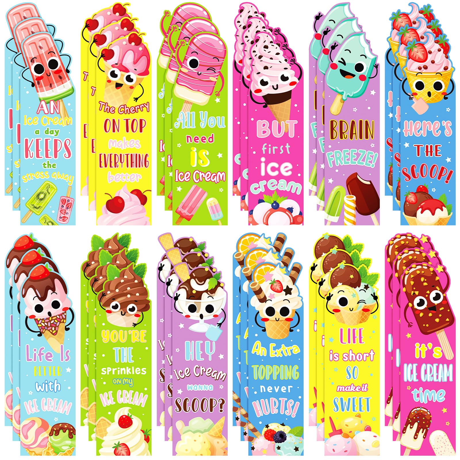 Fainne 60 Pieces Scratch And Sniff Bookmarks Kids Scented Bookmarks Educational Bookmark Assorted Smelly Bookmarks For Kids Stud