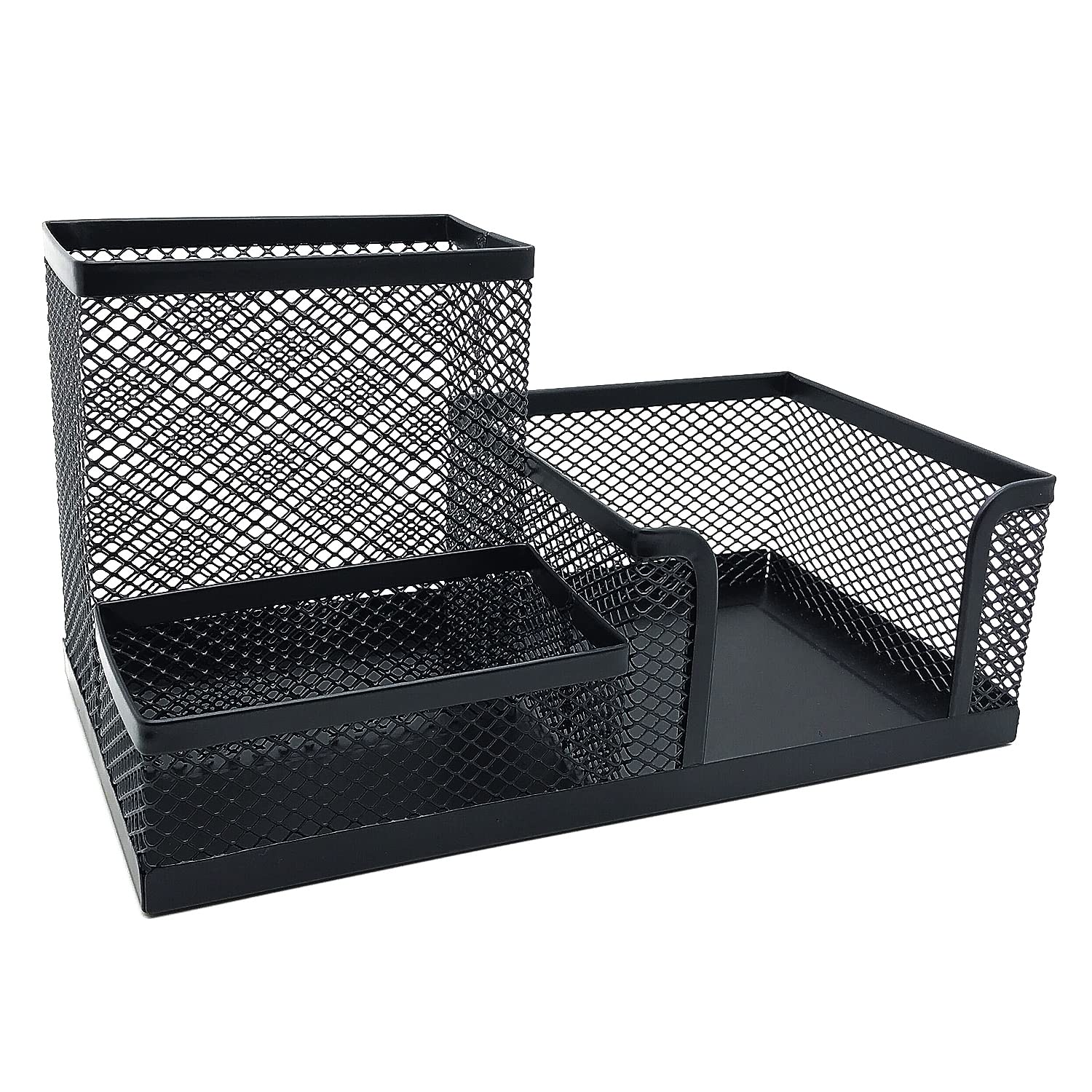 Myyzmy Mesh Desk Organizer,Desktop Organizer Metal Office Supplies Caddy With Pencil Holder And Storage Baskets For Desk Accesso