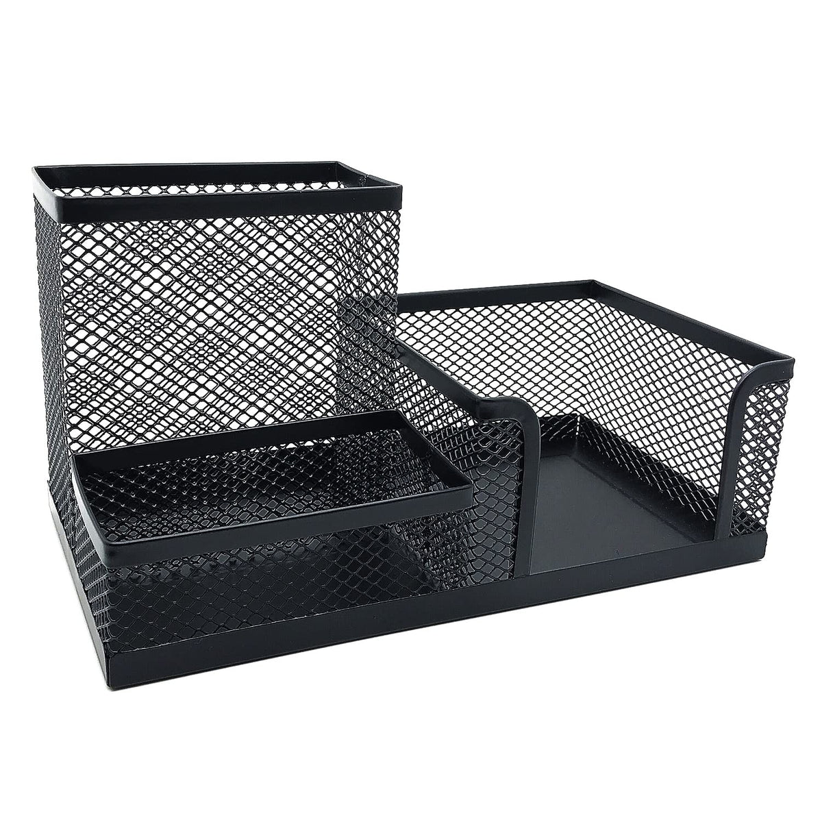 Myyzmy Mesh Desk Organizer,Desktop Organizer Metal Office Supplies Caddy With Pencil Holder And Storage Baskets For Desk Accesso