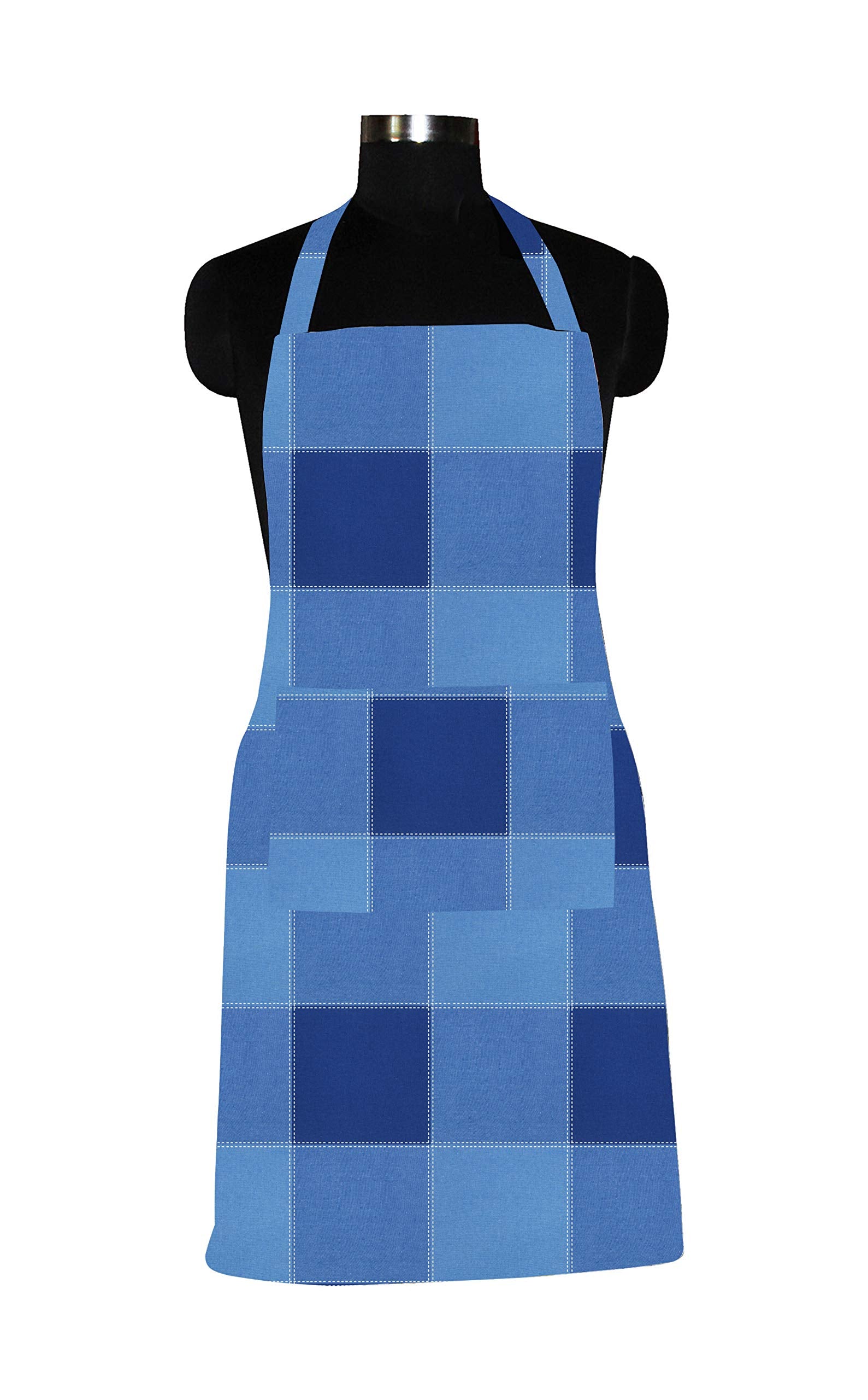 Airwill Cotton Kitchen Cooking Aprons (4Way Blue)
