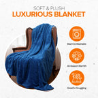 Cheer Collection Microsherpa Throw Blanket For Couch, Bedroom, Living Room, Travel - Luxury Soft Velvet, Elegant Home Decoration