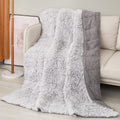 Cottonblue Faux Fur Weighted Blanket Queen Size, Fluffy Weighted Blanket 15 Pounds For Adults, Cozy Warm Fuzzy Sherpa Reverse He