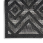 Nourison Versatile Indoor/Outdoor Charcoal/Black 8' X 10' Area Rug, Easy Cleaning, Non Shedding, Bed Room, Living Room, Dining Room, Deck, Backyard, Patio, High Traffic Area (8X10)