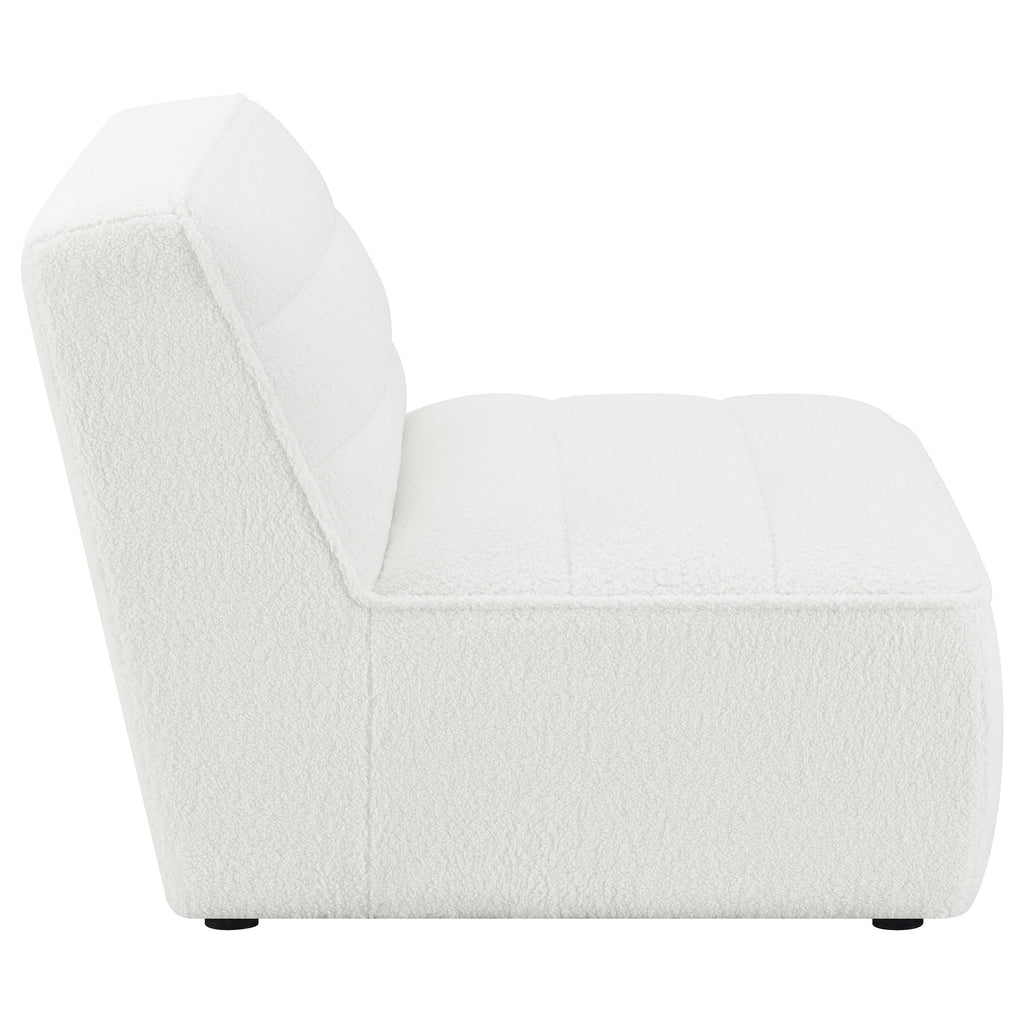 Coaster Sunny Upholstered Armless Chair, Natural