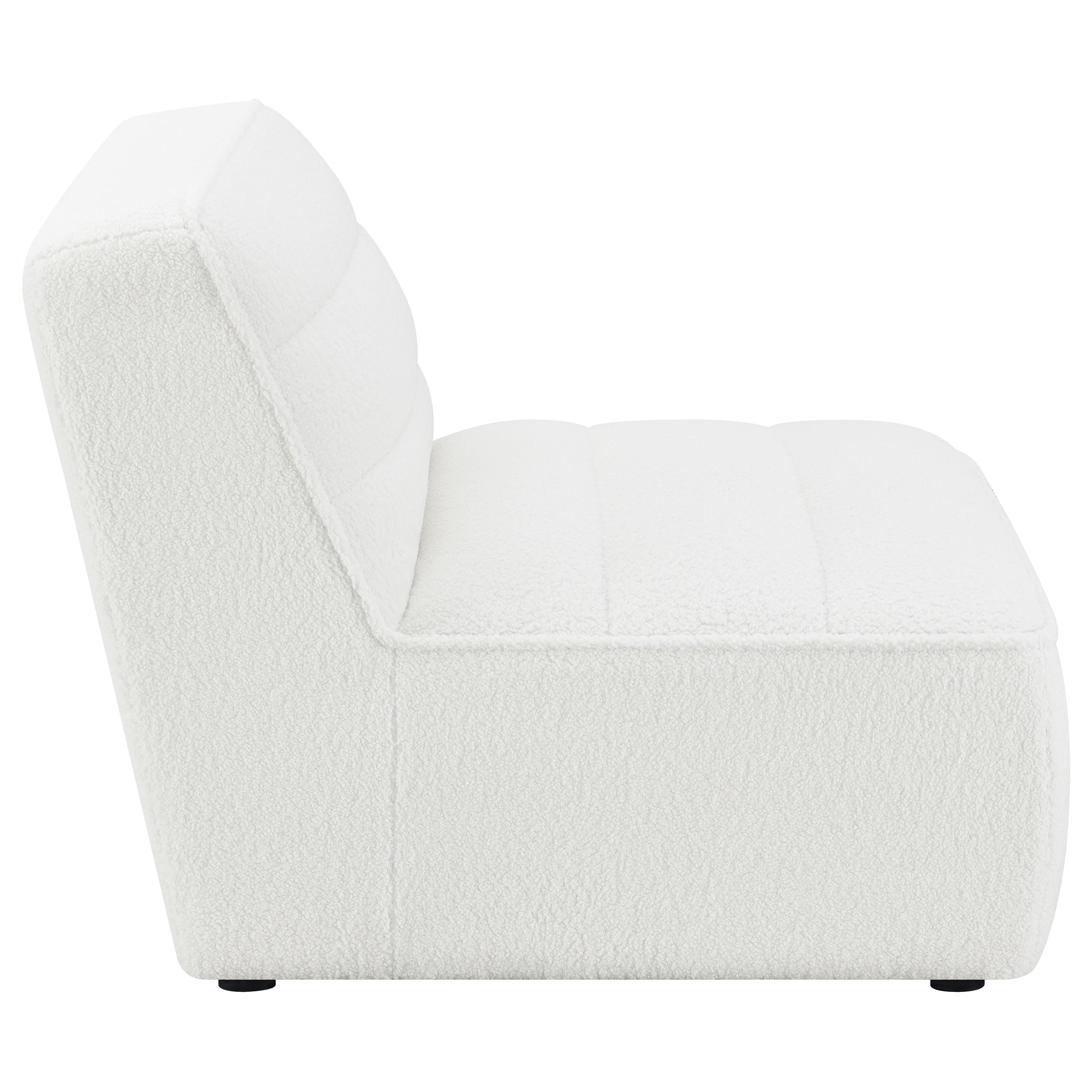 Coaster Sunny Upholstered Armless Chair, Natural