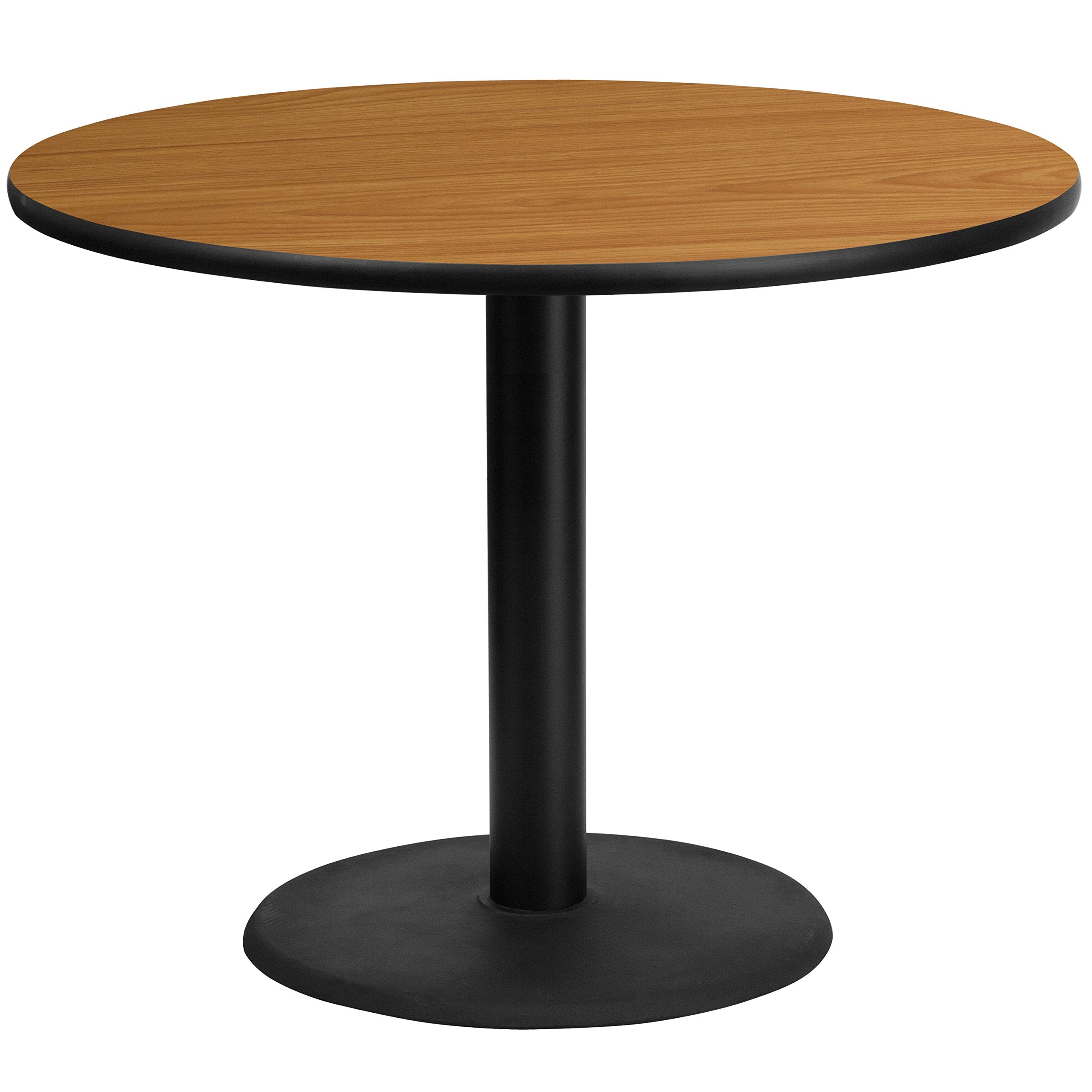 Flash Furniture Graniss 42'' Round Natural Laminate Table Top With 24'' Round Table Height Base