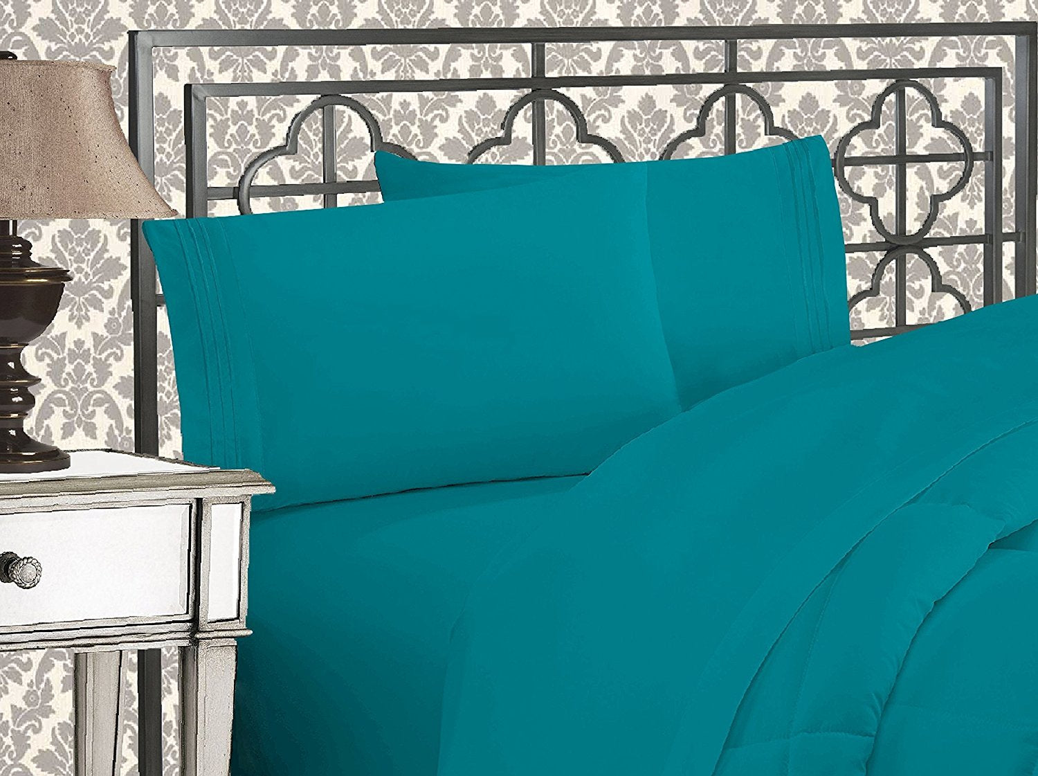 Elegant Comfort 1500 Thread Count Wrinkle & Fade Resistant Egyptian Quality Ultra Soft Luxurious 2-Piece Pillowcases, King Size,