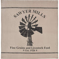 Vhc Brands Sawyer Mill Charcoal Windmill Shower Curtain 72X72
