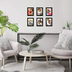 Americanflat 5x7 Picture Frame Set of 6 - Black Gallery Wall Frames with Polished Plexiglass and Engineered Wood - Model GSK0507BK6PK
