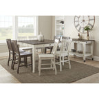 Steve Silver Cayla Stools, Farmhouse Style, Solid Rubberwood, Distressed Antique White Finish, Set of 2 Counter Chair, 19" L x 24" W x 42" H, Ivory