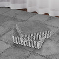 Nuanchu 32 Pcs Plush Foam Interlocking Floor Mat Climbing Area Rugs 11.8 x 11.8 Inch Square Soft Fluffy Tiles with Border Play M