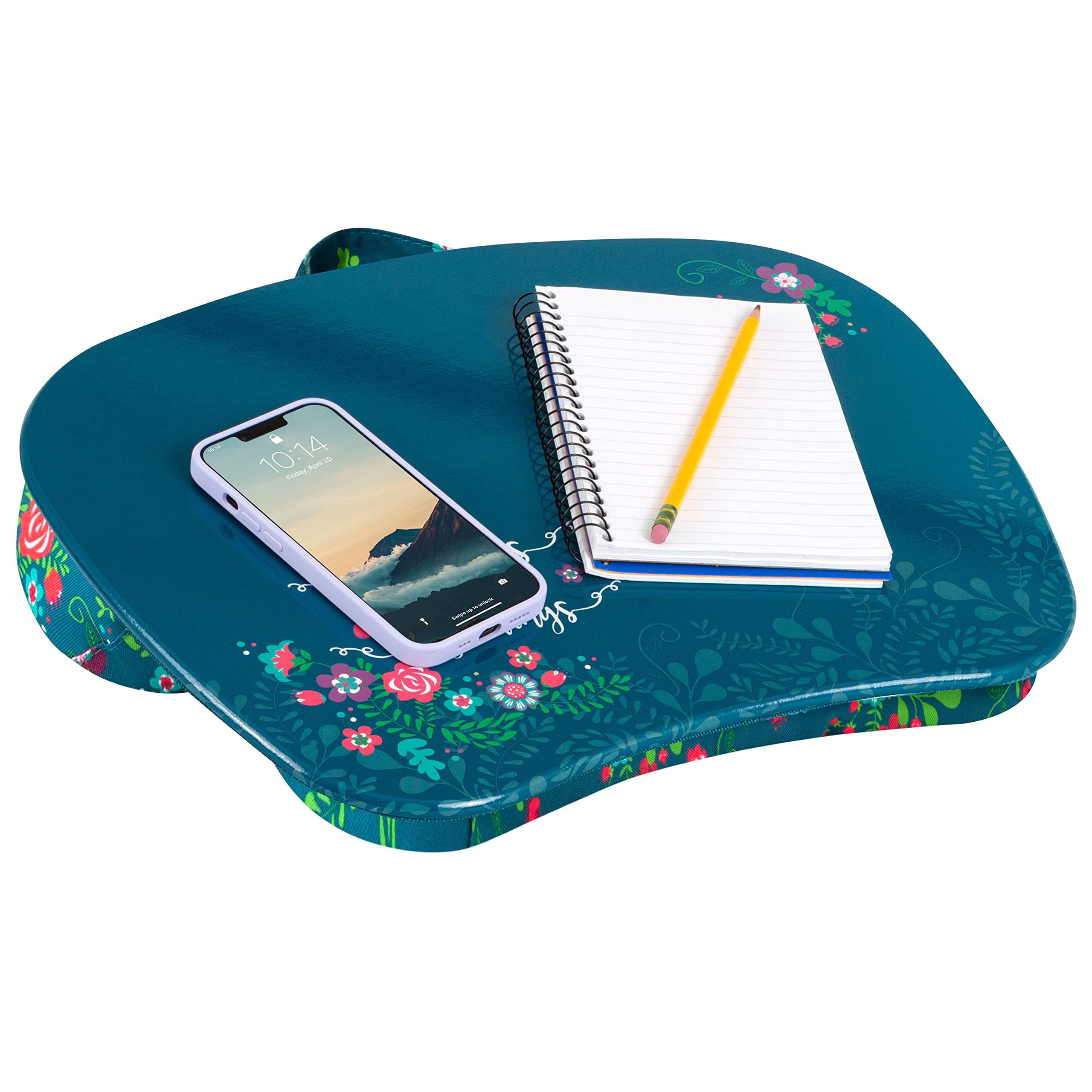 Lapgear Mystyle Portable Lap Desk With Cushion - Big Ideas - Fits Up To 15.6 Inch Laptops - Style No. 45311