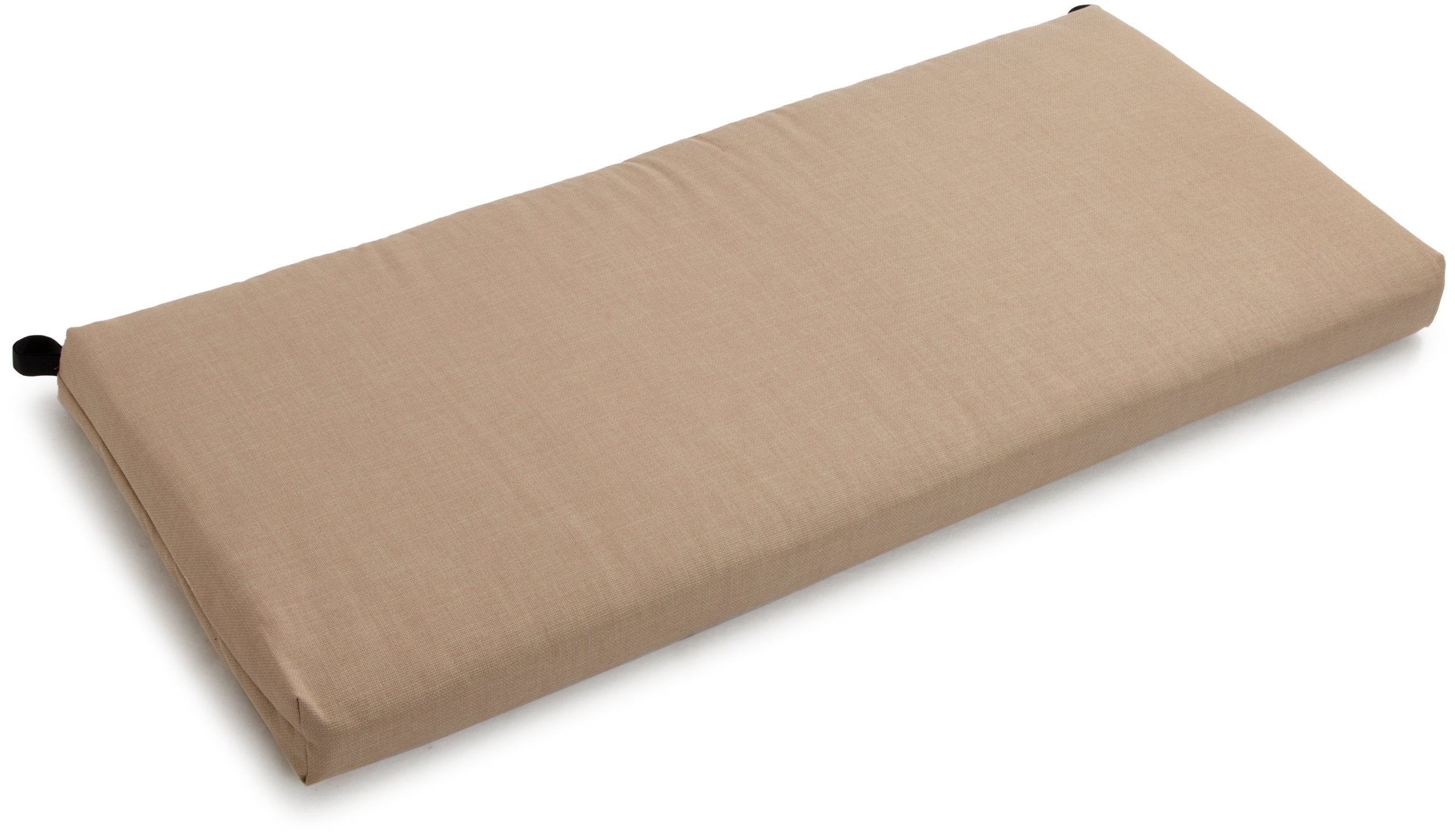 Blazing Needles Outdoor Spun Poly 19-Inch by 42-Inch by 3-1/2-Inch Bench Cushion, Sandstone