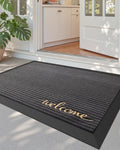 DEXI Front Door Mat Outside Entrance, 2x3 ft Rubber Entry Doormat Heavy Duty, Non Slip Welcome Mats for Inside House Floor Entry