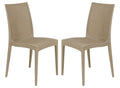 Weave Mace Indoor Outdoor Patio Chair, Set of 2, Taupe