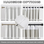 Dualife Pinch Pleated Blackout Curtains 108 Inches Long 9Ft, Accordion Style Custom Window Drapes With Hooks,Floor Length To Cei