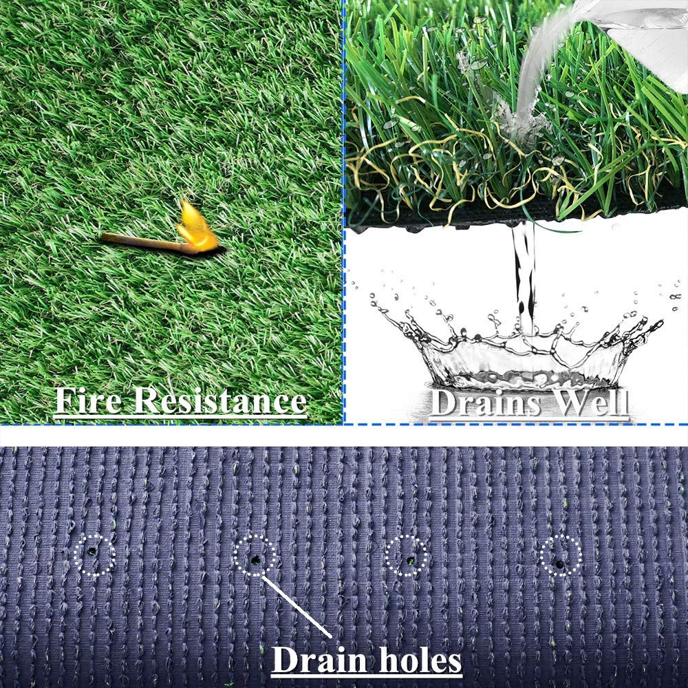 Artificial Grass Synthetic Lawn (0.7' Custom Sizes) -6Ftx38Ft Indoor/Outdoor Grass Carpet, Easy Installation Multi-Use Astrotur
