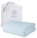 Threadmill Luxury Cotton Blankets For Queen Size Bed | All-Season 100% Cotton Queen Size Blanket | Herringbone Cozy Lightweight,