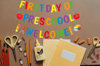 First Day Of Preschool Banner Decorations, Back To School Preschool Party Supplies, Welcome Back To Preschool Banner, Back To Sc