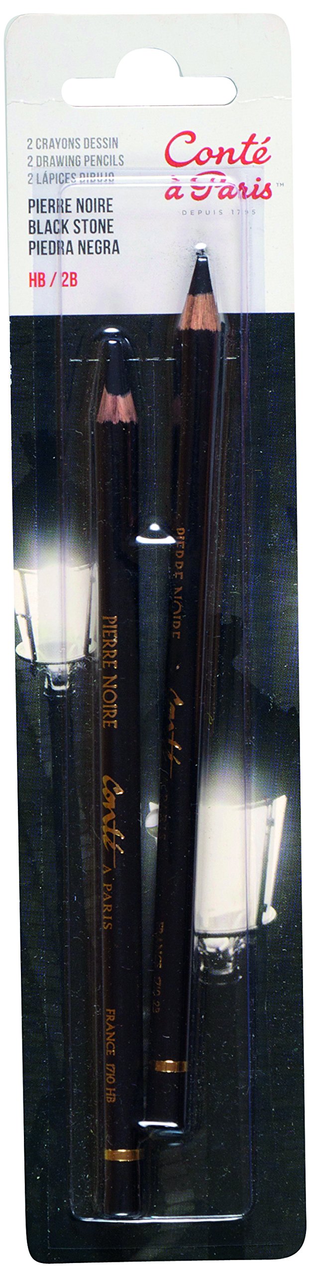 Cont    Paris Pierre Noire Hb And 2B Drawing Pencils (Pack Of 2)
