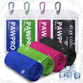 PAWPRO 4 Packs Cooling Towels for Neck and Face, Soft Breathable Gym Towels with Waterproof Bag & Carabiner, Multi-Colored Sweat