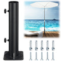 Patio Umbrella Base, Heavy Duty Deck Umbrella Mount, Outdoor Umbrella Flag Pole Holder Stand Base For 1'-1.8' Pole, Umbrella B