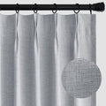Miulee Linen Pinch Pleated Bedroom Blackout Curtains 96 Inches Long Thermal Insulated Soundproof Room Darkening Curtains Pinch P