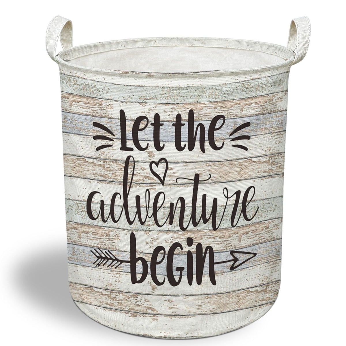 EGBTL Rustic Camper Laundry Basket, Adventure Camping Collapsible Laundry Hamper with Handles, Camping Gifts Clothes Toy Storage
