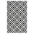 Modway Alika Abstract Diamond Trellis Area Rug, 8X10, Black And White