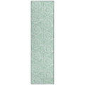 Addison Rugs Surfside Asr41 Green 2'3" X 7'6" Indoor Outdoor Runner Rug, Easy Clean, Machine Washable, Non Shedding, Bedroom, Living Room, Dining Room, Kitchen, Patio Rug