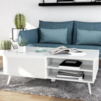 Anderson Teak Altus 43" Gloss White Coffee Table, Rectangle