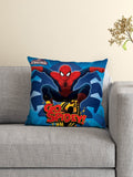 Athom Living Marvel Polyester Cushion Cover With Filled Cushion  16 X 16, Blue